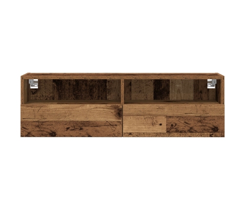 Gabinetes de TV  2 pcs Madera Vieja 100x30x30 cm Madera Elaborada