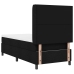 Cama Box Spring  con Colchón y LED Negro 90x200 cm Tela
