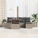Conjunto de Sofá de Jardín  Conjunto de 6 Gris