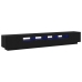 Mueble para TV  con luces LED Negro Roble 260x35x40 cm de madera