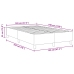 Cama Box Spring  Azul Doble Pequeña Tela de Pana