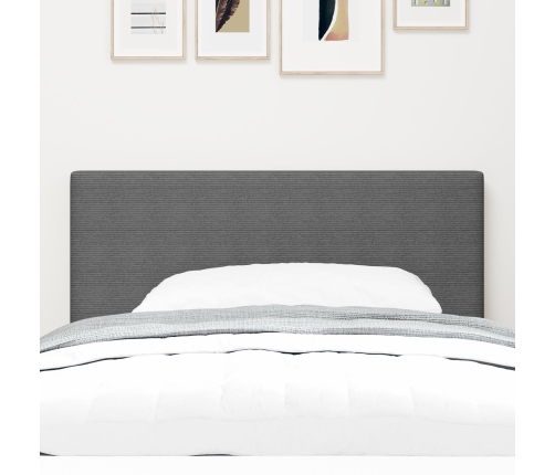 Cabezal  Diseño Simple Gris Claro 100 cm Tela de Pana