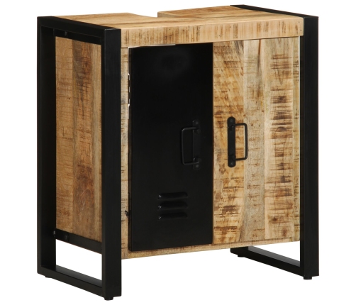 Armario de Baño  55x35x60 cm Madera Maciza Áspera de Mango