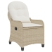 Sillón Recliner con Cojín Beige de Poliratán