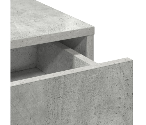 Mesa de tocador  con luces LED en gris concreto de 50x41x135 cm