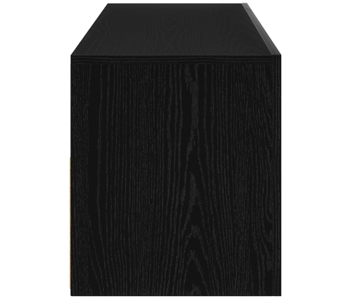 Mueble de TV  con luces LED Negro Roble 60x35x40 cm de madera