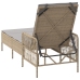 Tumbona Beige y gris claro Ratán PE 157 x 55 x 92 cm Plegable