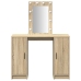 Mesa de Tocador  con Luces LED en Roble Sonoma, 102x33x135 cm