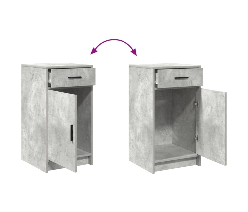 Mueble de Entrada Gris Concreto 40x41x75 cm Madera Elaborada