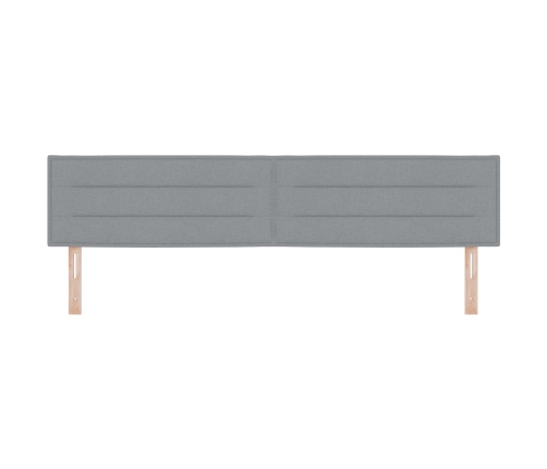 Cabecero  Diseño de Líneas Gris Claro 200 cm Tela