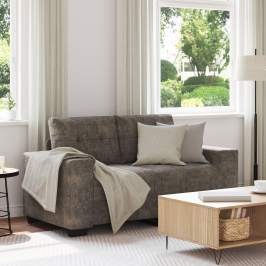 Sofá Loveseat  Gris Oscuro de 120 cm en Cuero Sintético