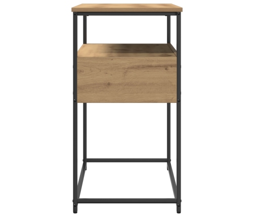 Mesa Consola  Artisan Roble 75x40x75 cm Madera Compuesta y Acero