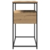 Mesa Consola  Artisan Roble 75x40x75 cm Madera Compuesta y Acero