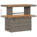 Conjunto de Comedor de Jardín de 3 Piezas con Cojines Gris en Poliratán y Acacia