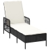 Tumbona  Negra y crema Ratán PE 157 x 55 x 92 cm