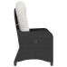 Sillón reclinable  con cojín de poliratán negro