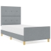 Cama  Gris Claro 100x200 cm con Estructura de Tela