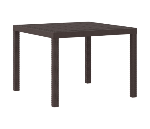 Juego de Comedor de Jardín Set de 3 Marrón Poliratán Duradero