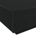 Mesa de café  con luces LED Madera de roble negra 100x100x31 cm