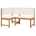 Juego de Comedor para Jardín de 4 Piezas con Cojines de Madera de Acacia
