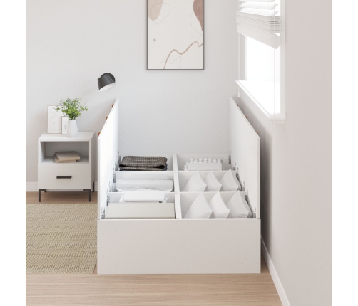 Cama con Almacenamiento  Blanca 80x200 cm