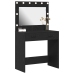 Mesa de tocador  con luces LED en Roble Negro 78,5x41x135 cm