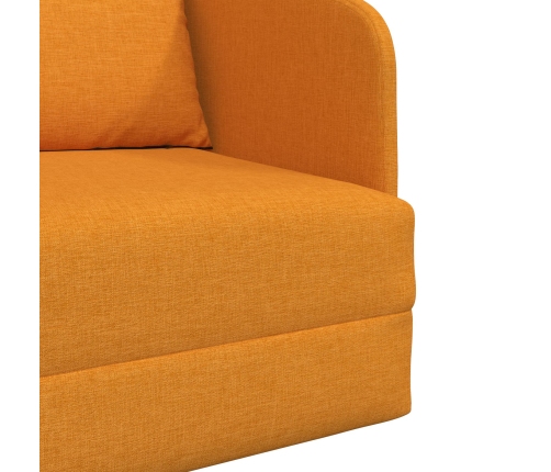 Sofá cama de suelo  2 en 1 Amarillo Oscuro 65x80x83 cm Tela
