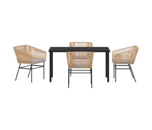 Set de 3 Marrón y Gris Claro Ratan PE