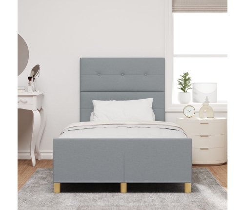 Estructura de Cama Gris Claro 120x200 cm Tela