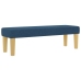 Cama con Base de Muelles con Colchón y Banco Azul 140x190 cm Tela
