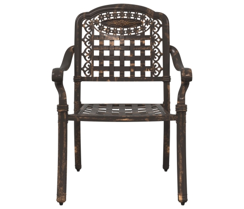 Juego de Comedor para Jardín de 5 Piezas de  en Aluminio Fundido Bronce