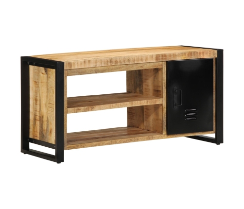 Banco para Zapatos 100x40x50 cm Madera Maciza Rugosa de Mango
