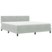 Cama con somier y colchón  Gris Claro Super King Terciopelo