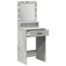 Mesa de tocador  con luces LED en gris concreto de 50x41x135 cm