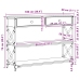 Mesa Consola  de Roble Artesanal 100x28x75 cm Madera Ingenierizada y Acero