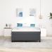 Cama  Gris Oscuro 140x190 cm Tela de Corduroy