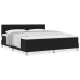 Cama Box Spring  con Colchón Negra 180x200 cm Tela