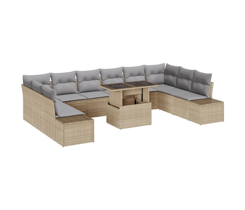 Set de Sofá de Jardín  Conjunto de 11 Beige, Tan, Gris