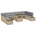 Set de Sofá de Jardín  Conjunto de 11 Beige, Tan, Gris
