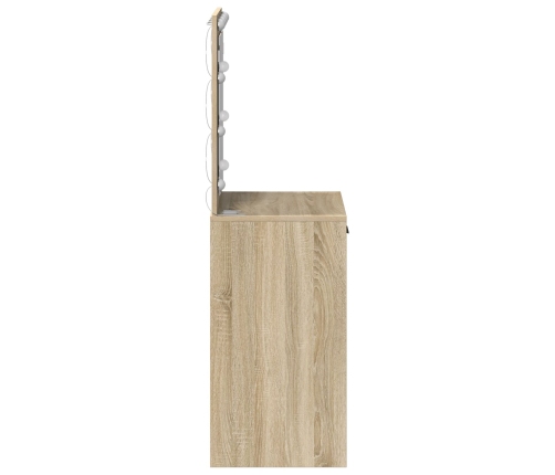 Tocador  con luces LED Roble Sonoma 50x41x135 cm