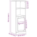 Gabinete Alto de Roble Negro 36x35.5x103.5 cm Madera MDF