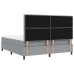 Cama con base de resortes  con colchón gris claro super king tela