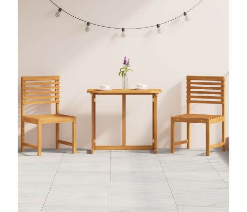 Conjunto de Bistro de Jardín de 3 Piezas  de Madera Maciza de Acacia