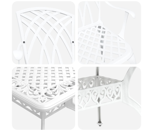 Set de 3 Blanco Aluminio Fundido Grande Durable