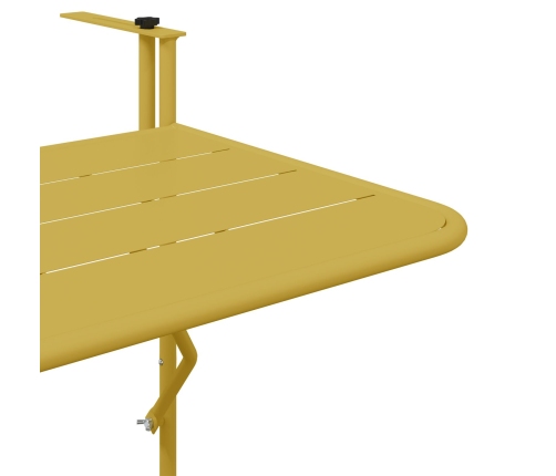 Mesa Plegable Colgante de Balcón  - Dorada, 60x40 cm, Acero