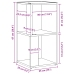 Gabinete Esquinero  Negro Roble 33x33x67 cm Madera Elaborada