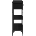 Mesa Consola  Negro Roble 72,5x25x75 cm Madera Elaborada y Acero