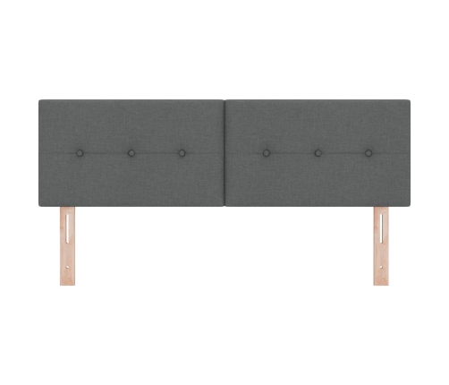 Cabecero LED botones tapizados gris oscuro 80 cm tela