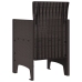 Silla de Jardín Set de 4 Marrón con cojín crema