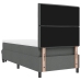 Cama Box Spring  con Colchón y Banco Gris Oscuro 90x200 cm Tela